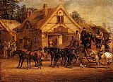 Henry Alken A Halted Coach painting